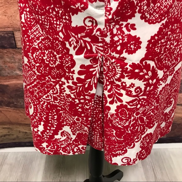 Talbots Red & White Skirt - Picture 5 of 9